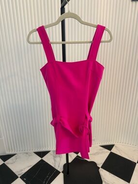 Amanda Uprichard Hot Pink Mini Romper